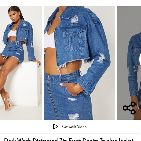 NEW! Pretty Little Thing Denim Jacket - Picture 2 of 6